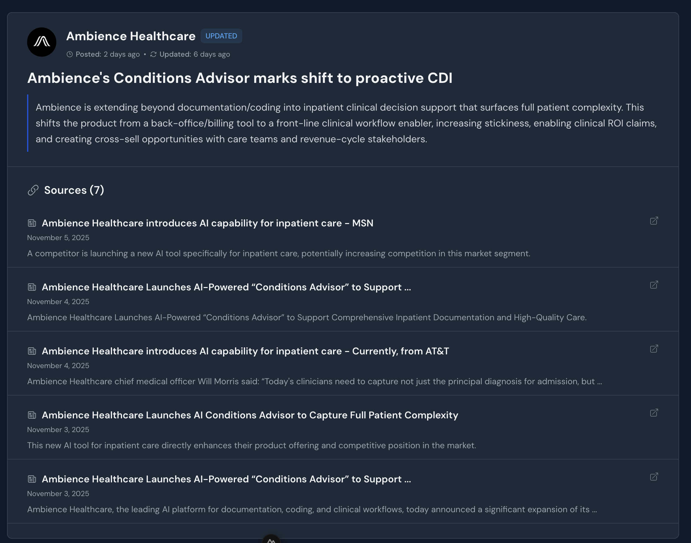 Every signal fully sourced